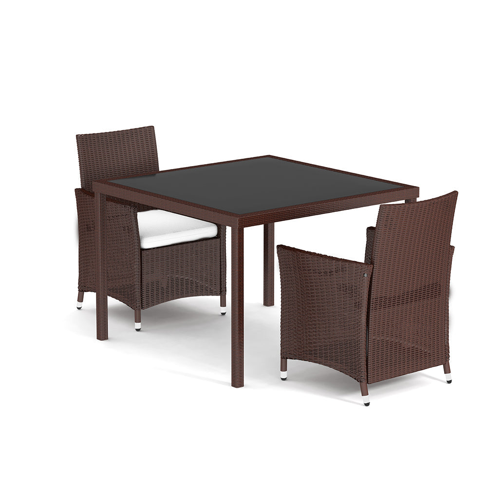Garden Table Dining Patio Outdoor Table Black/Brown Garden Dining Table