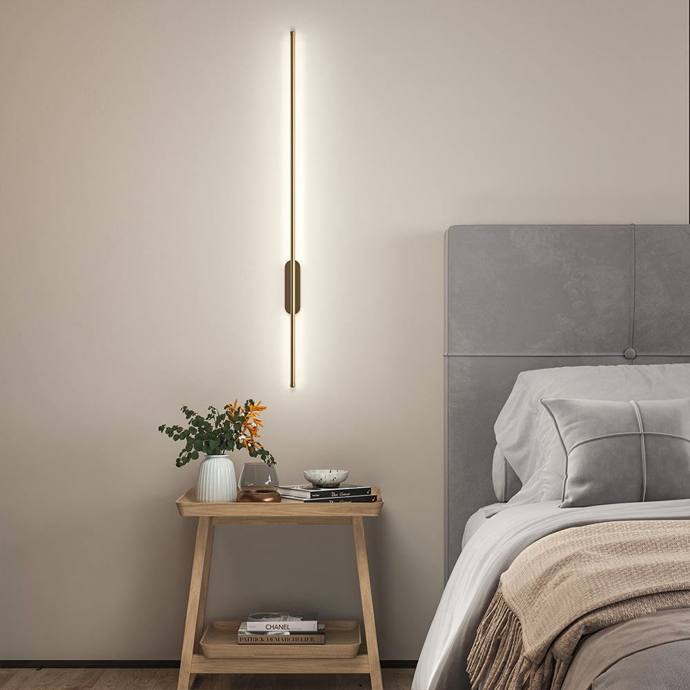 Modern Gold Aluminum Linear LED Wall Lighting Fixture 100cm Wall Lamps Living and Home White