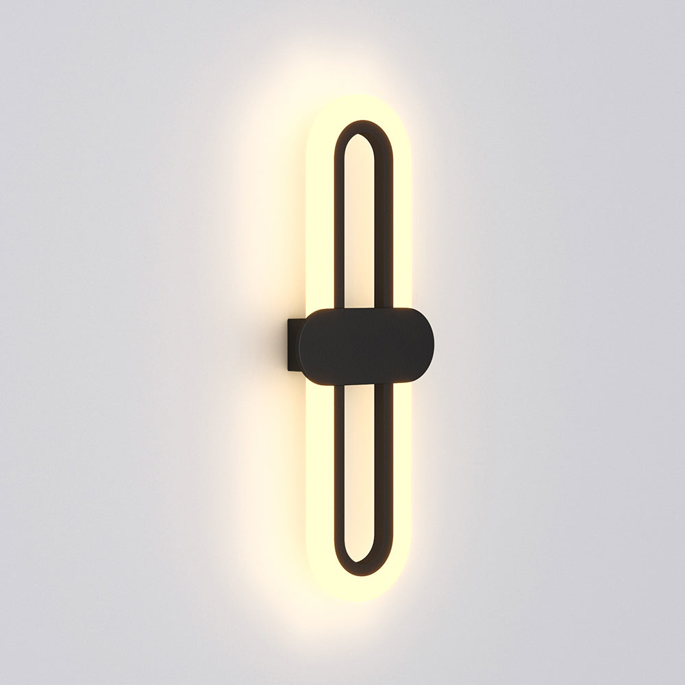 Modern Oval LED Wall Light with Acrylic Shade Wall Lamps Living and Home