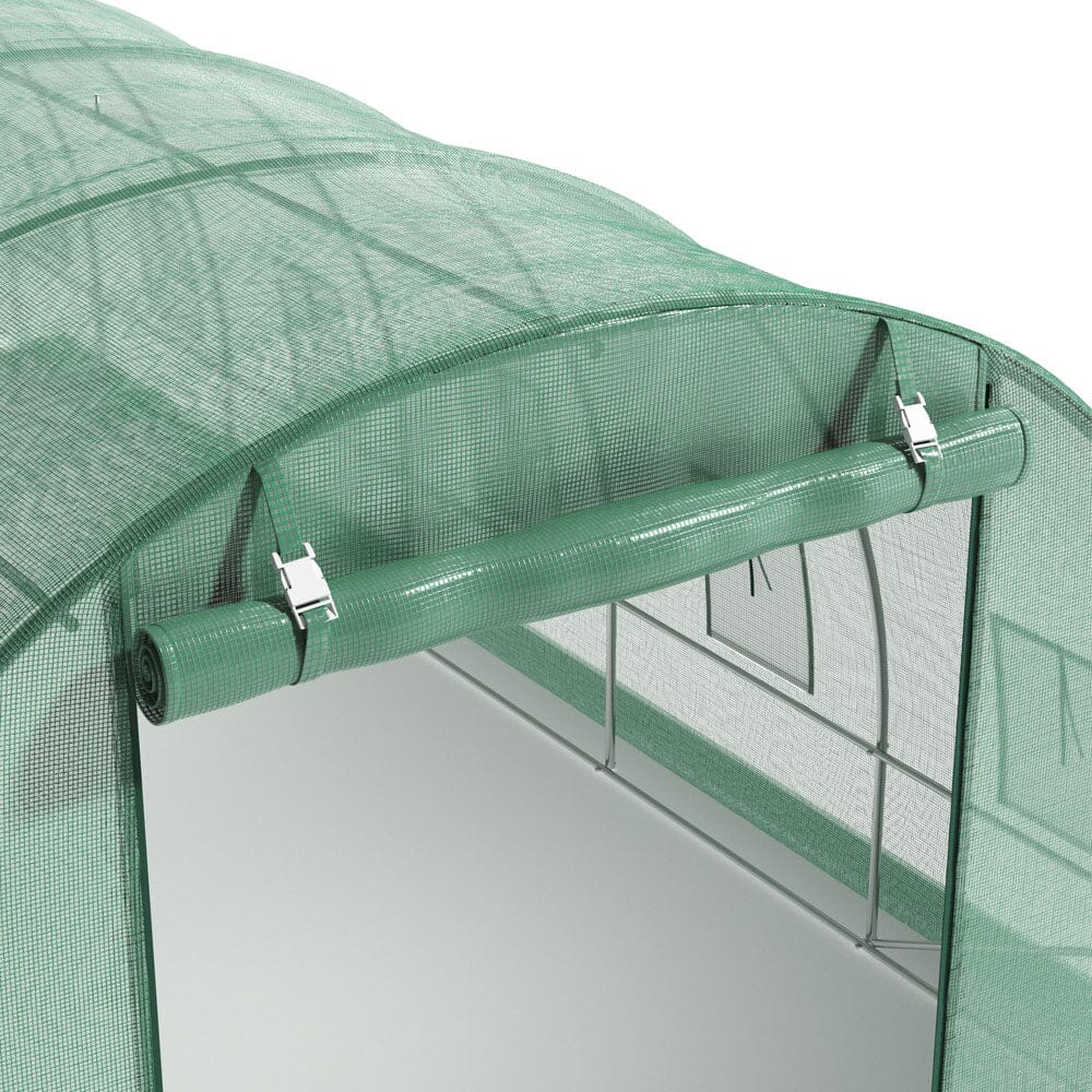 Green Outdoor Walk-in Tunnel Greenhouse with Steel Frame Greenhouses Living and Home