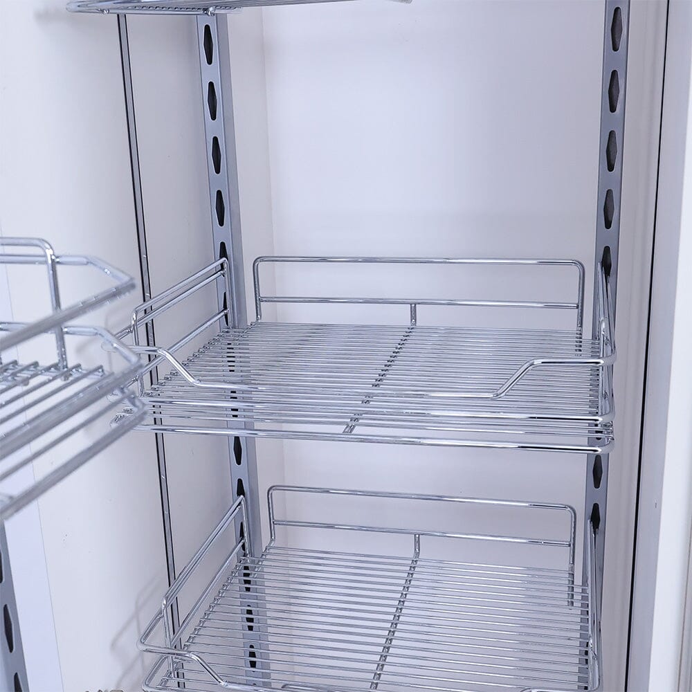 Tall Tandem Metal Pull Out Pantry Kitchen Shelves Living and Home