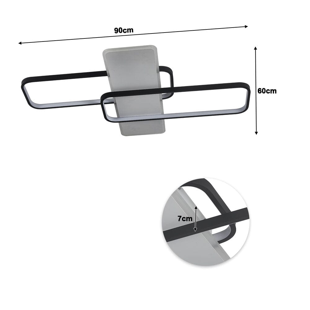 Modern Rectangular LED Ceiling Light Flush Mount Ceiling Lights Living and Home