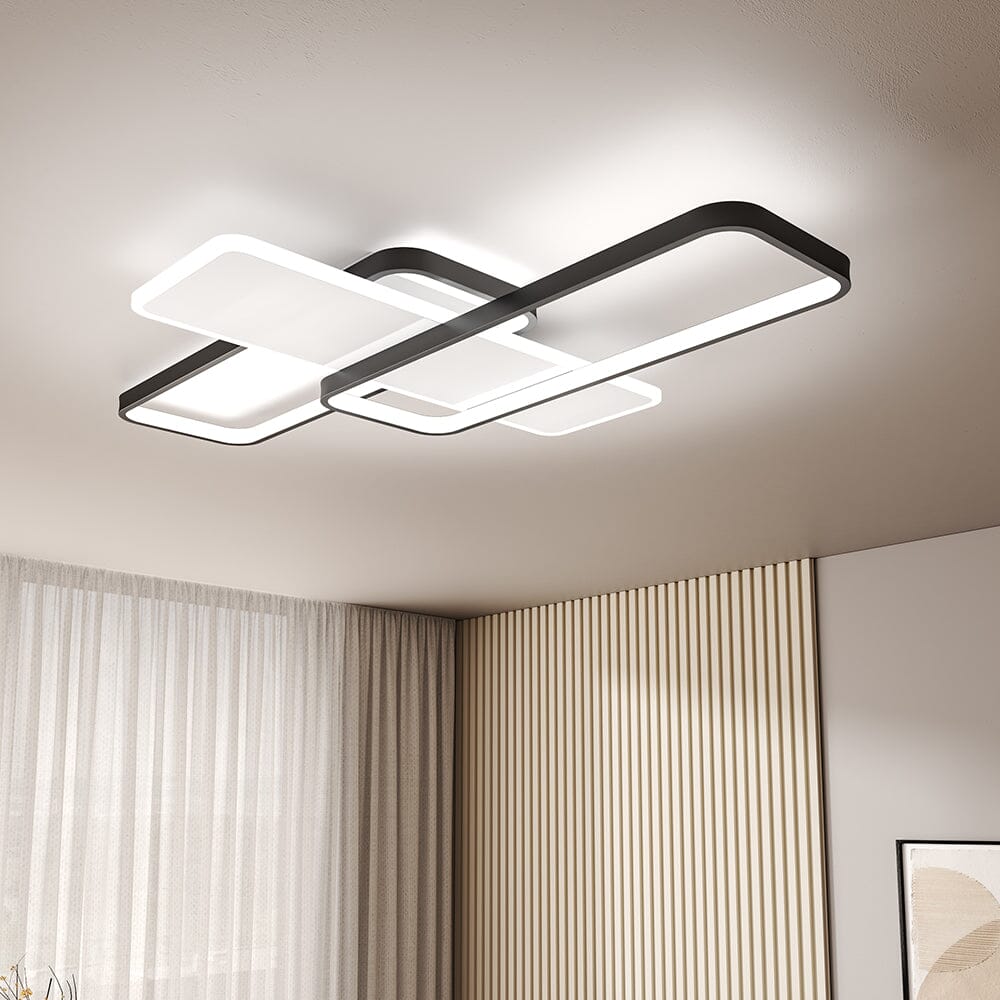 Modern Rectangular LED Ceiling Light Flush Mount Ceiling Lights Living and Home