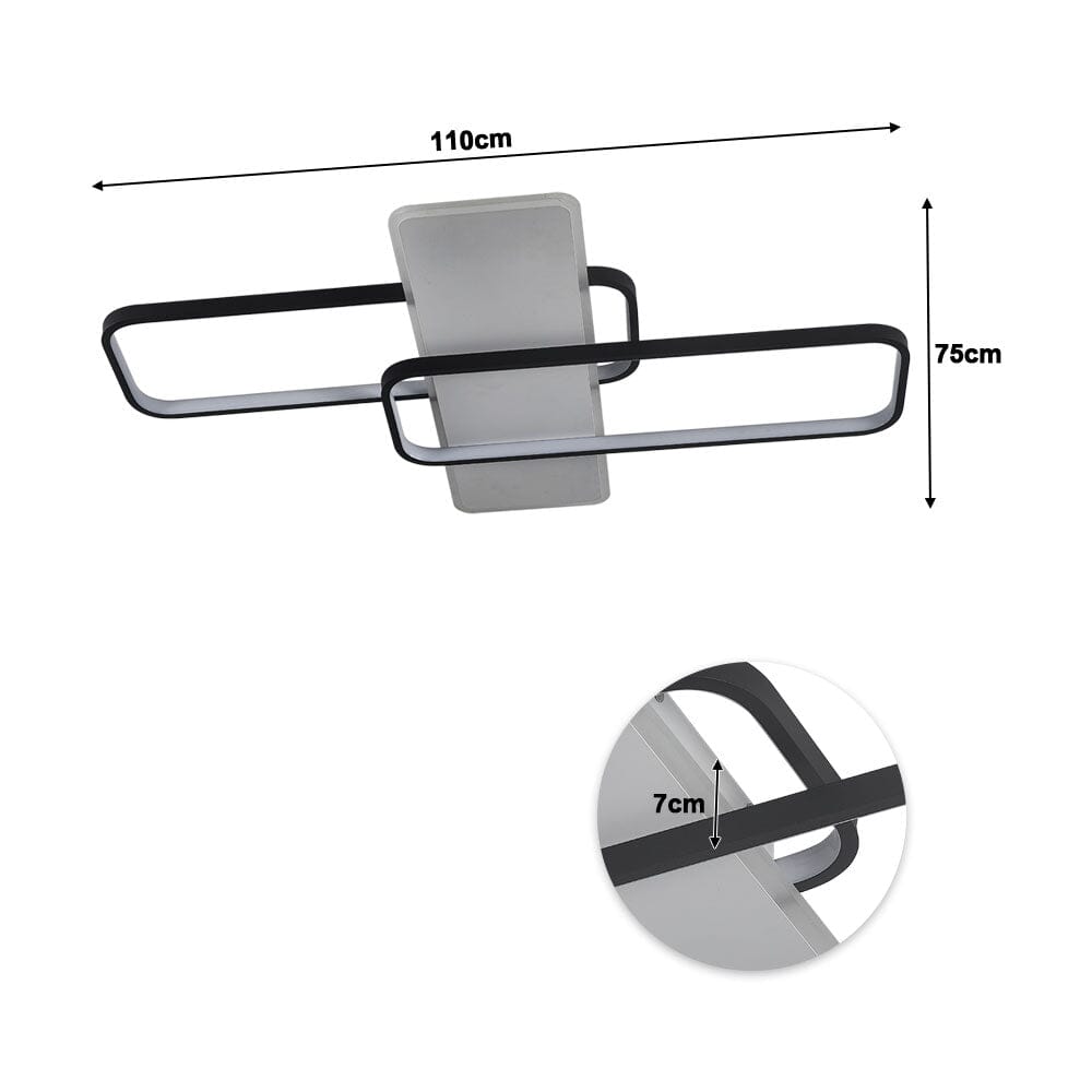 Modern Rectangular LED Ceiling Light Flush Mount Ceiling Lights Living and Home