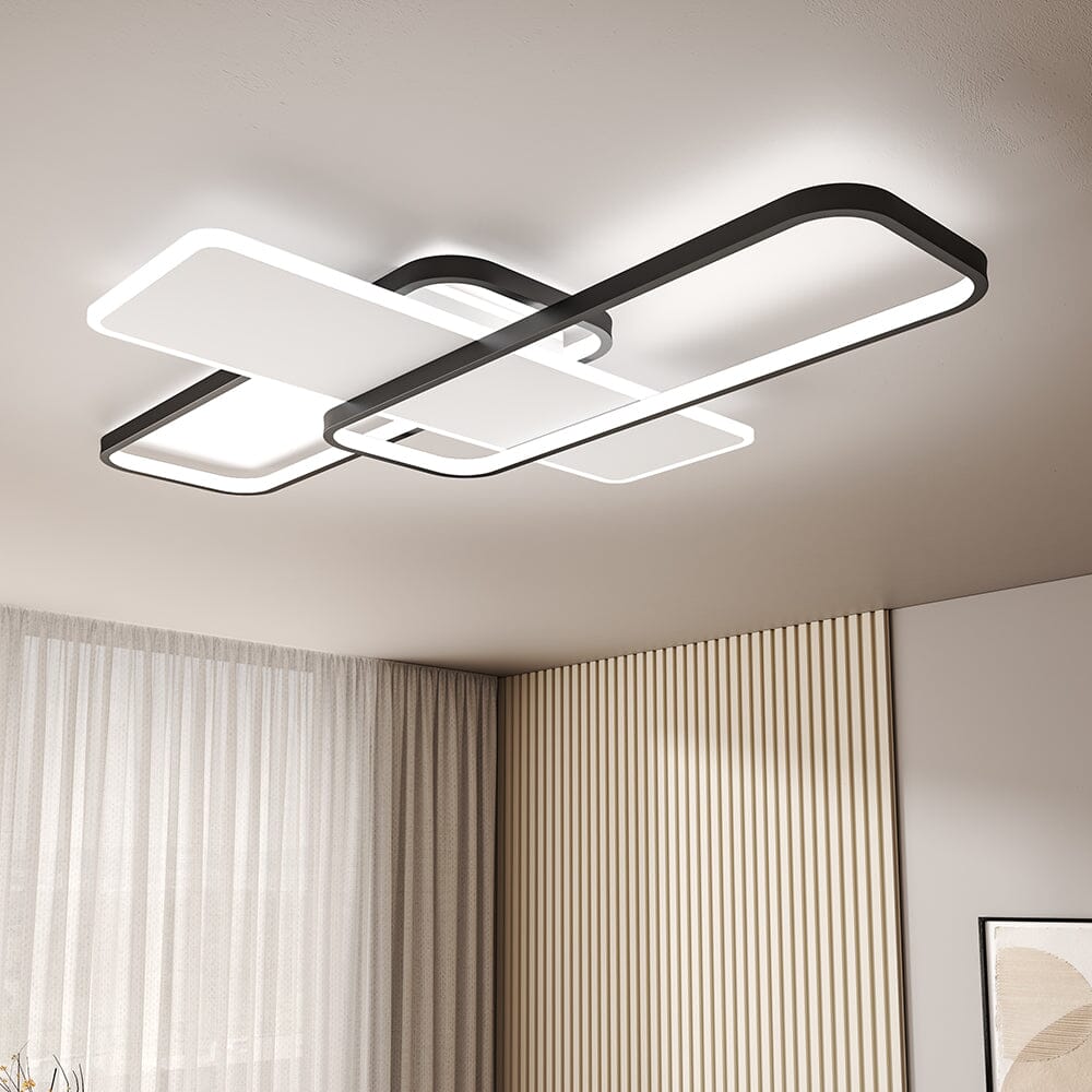 Modern Rectangular LED Ceiling Light Flush Mount Ceiling Lights Living and Home
