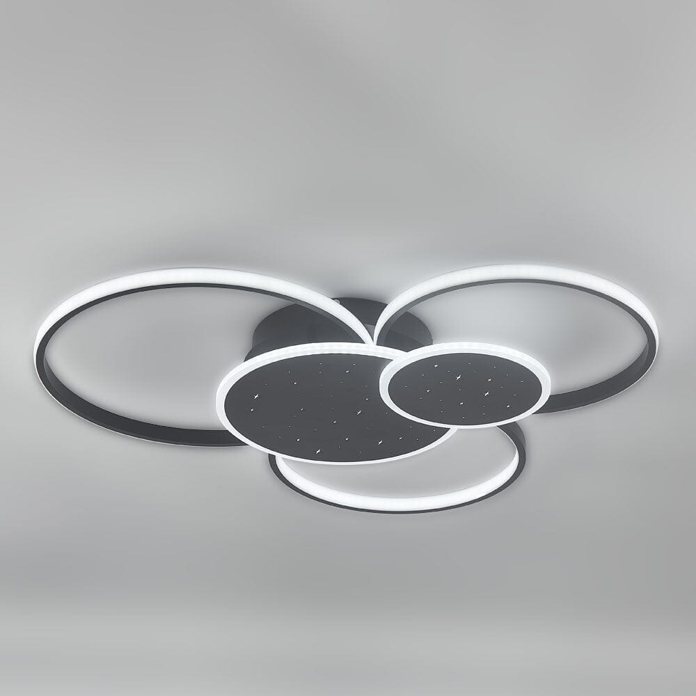 Modern 5 Rings LED Ceiling Light 115W White Light Ceiling Lights Living and Home