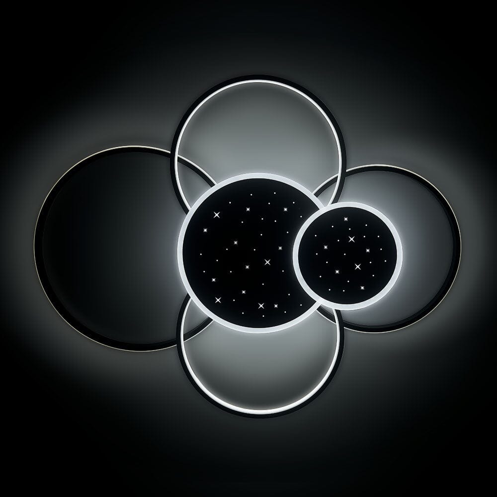 Modern 5 Rings LED Ceiling Light 115W White Light Ceiling Lights Living and Home