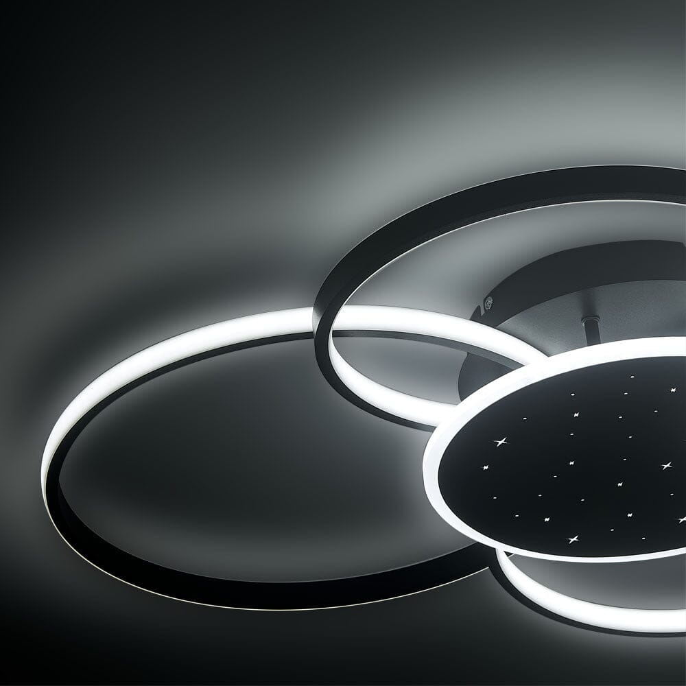 Modern 5 Rings LED Ceiling Light 115W White Light Ceiling Lights Living and Home