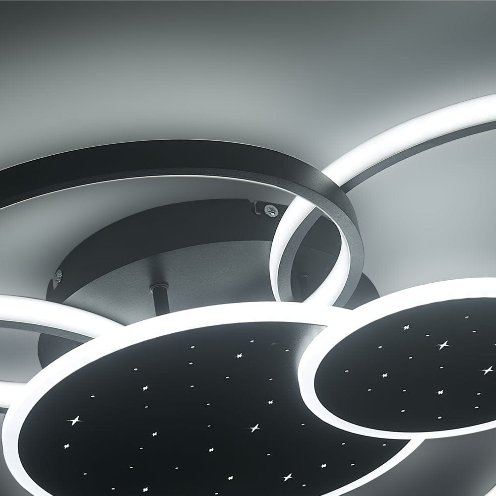 Modern 5 Rings LED Ceiling Light 115W White Light Ceiling Lights Living and Home