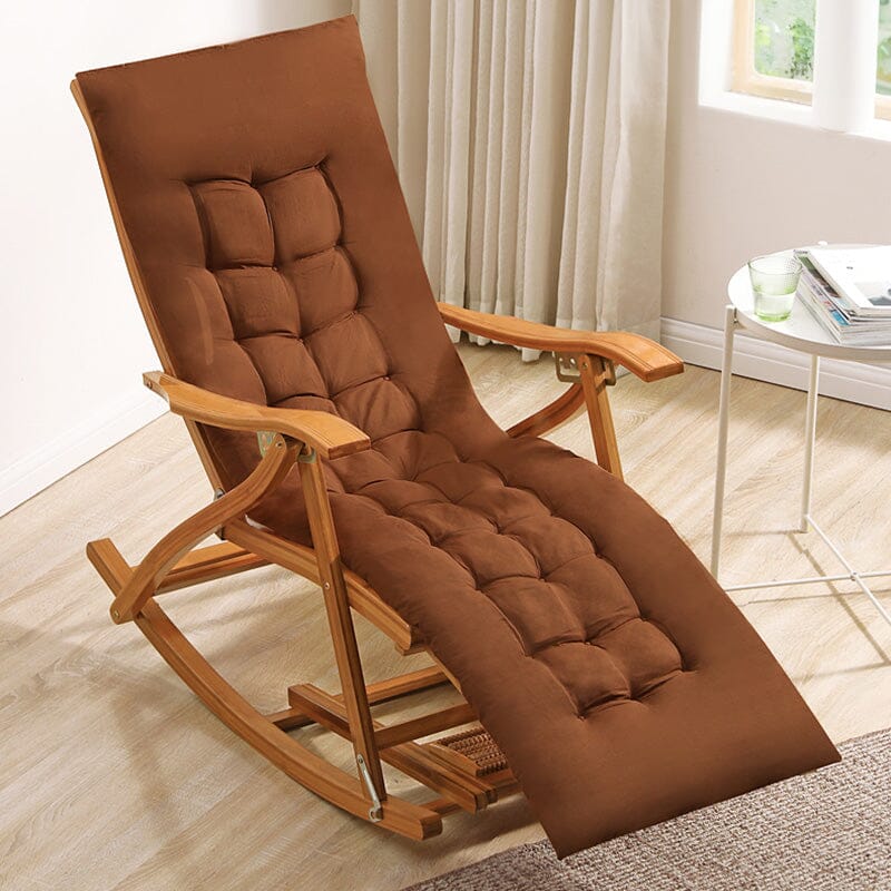 Bamboo Rocking Chair Foldable Recliner Sun Loungers Living and Home
