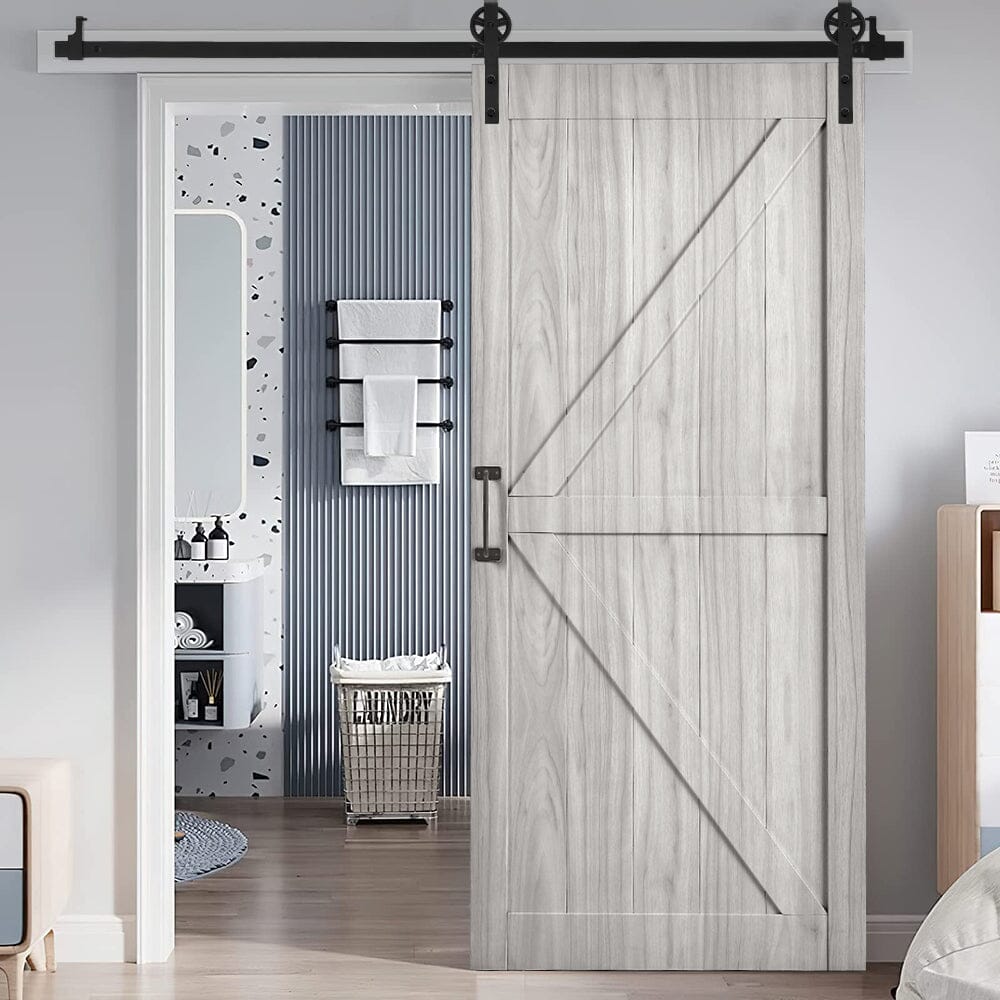 213cm Height Wooden Barn Door Sliding Doors with 200cm L Sliding Kit living room Living and Home