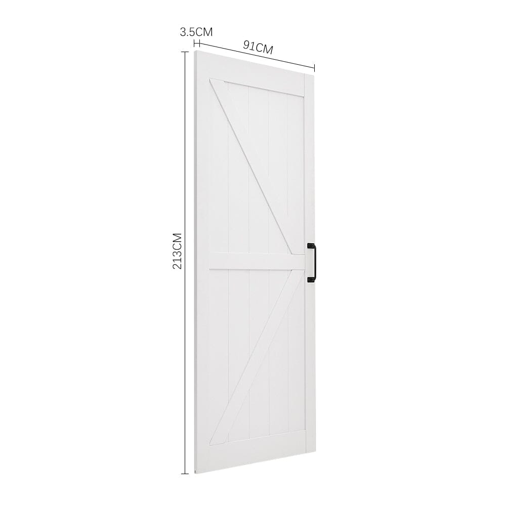 213cm Height Wooden Barn Door Sliding Doors with 200cm L Sliding Kit living room Living and Home