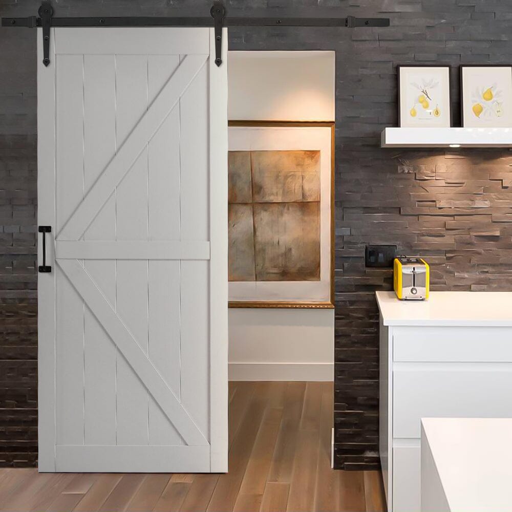 213cm Height Wooden Barn Door Sliding Doors with 200cm L Sliding Kit living room Living and Home