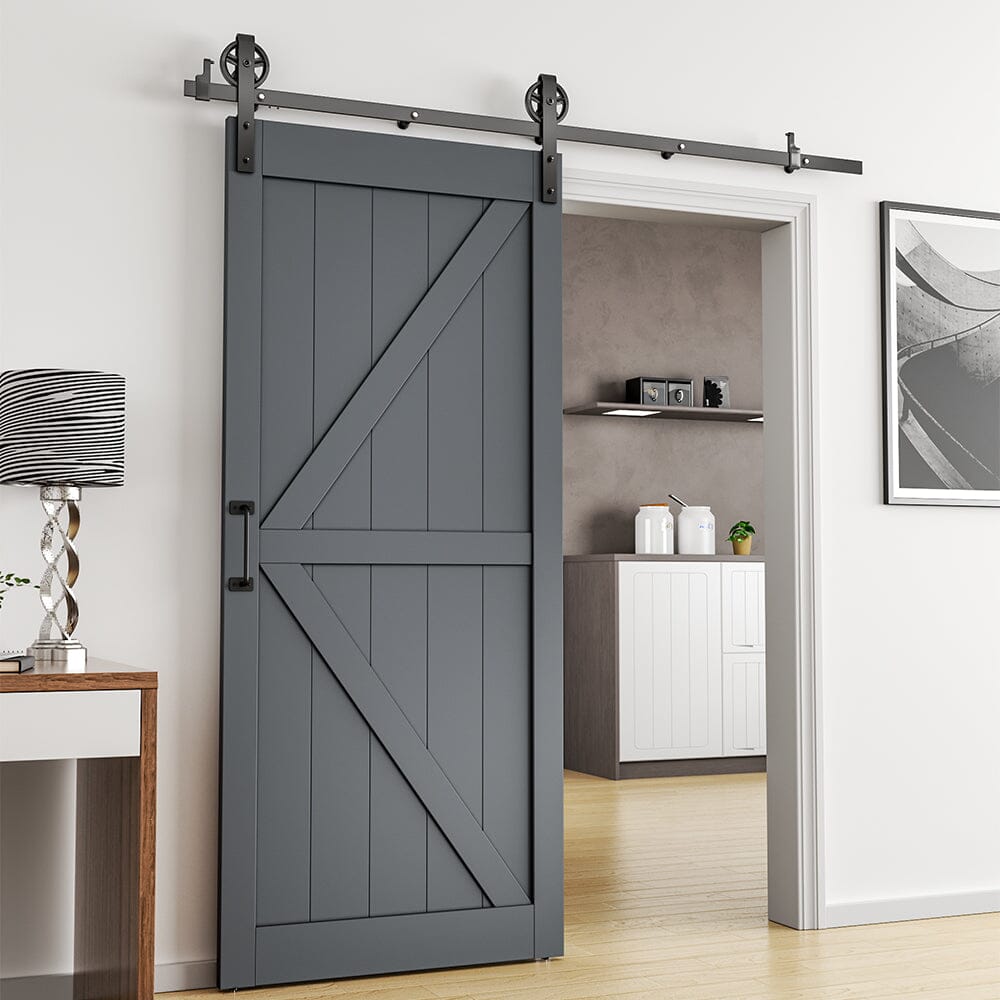 213cm Height Wooden Barn Door Sliding Doors with 200cm L Sliding Kit living room Living and Home