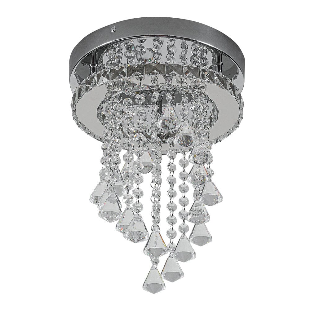 Modern Crystal Ceiling Light with Droplets Cool White Living and Home