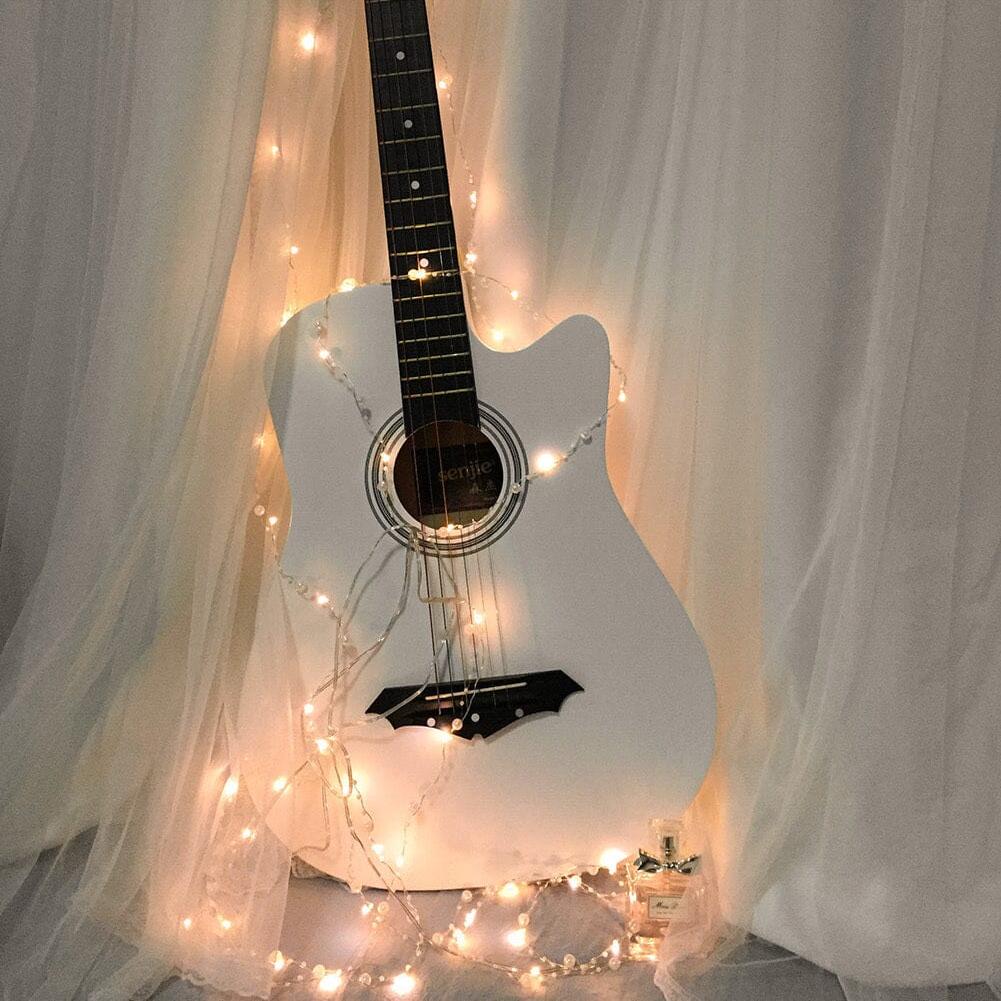 Premium 6-Meter 40-Light Pearl Waterproof Battery-Operated String Lights with Silver Wire Living and Home
