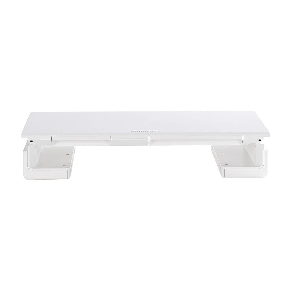 Premium White Desktop Computer Riser with Storage Shelf Living and Home