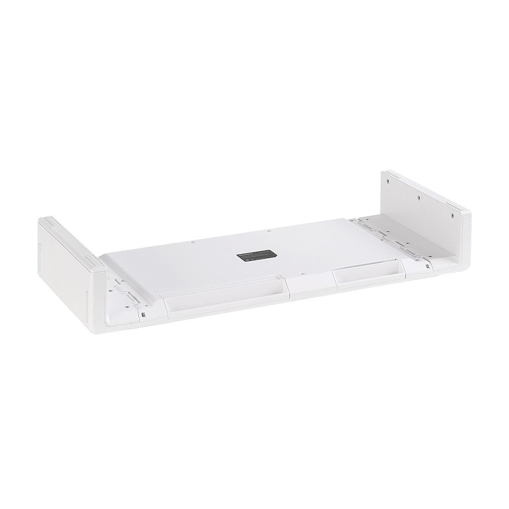 Premium White Desktop Computer Riser with Storage Shelf Living and Home