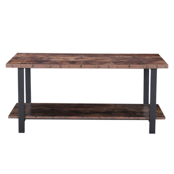 Wooden Coffee Table with Storage Shelf