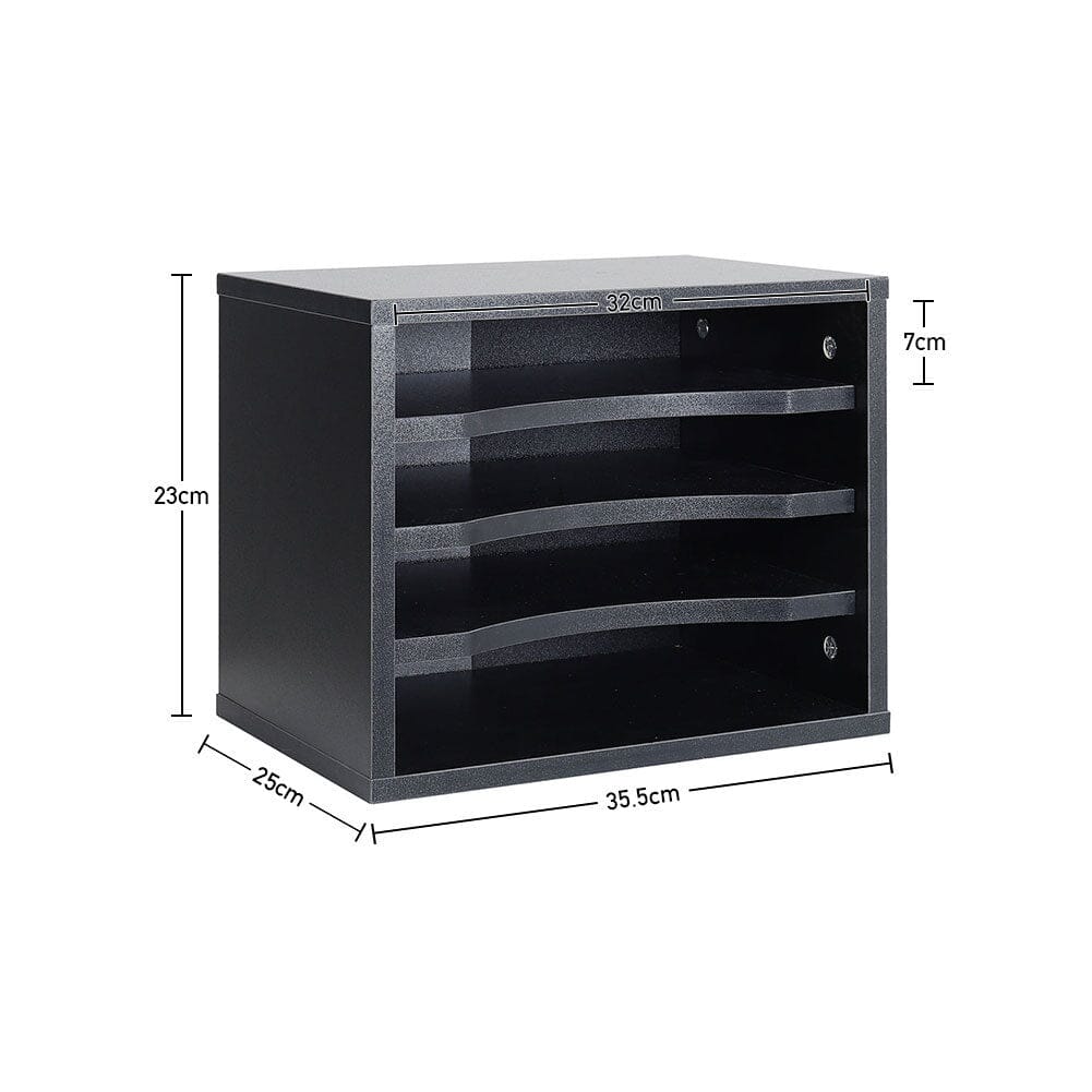 Deluxe 2-Tier Printer Stand with Adjustable Shelves Living and Home
