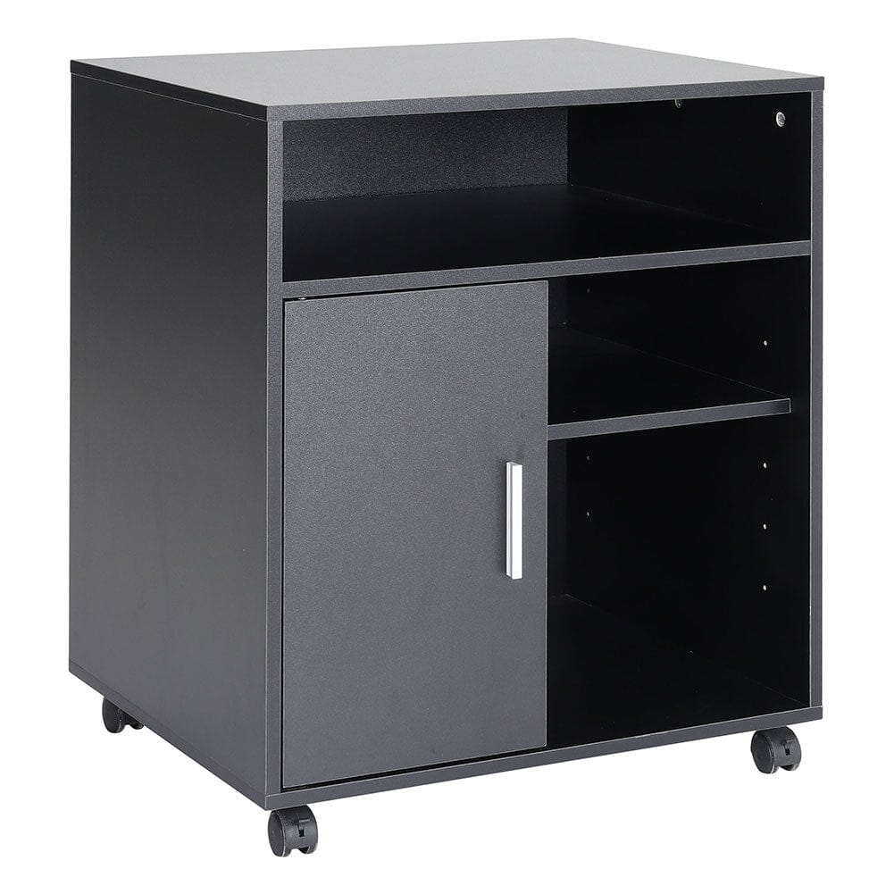 Black Printer Stand with Cabinet for Medium to Large Printers Living and Home