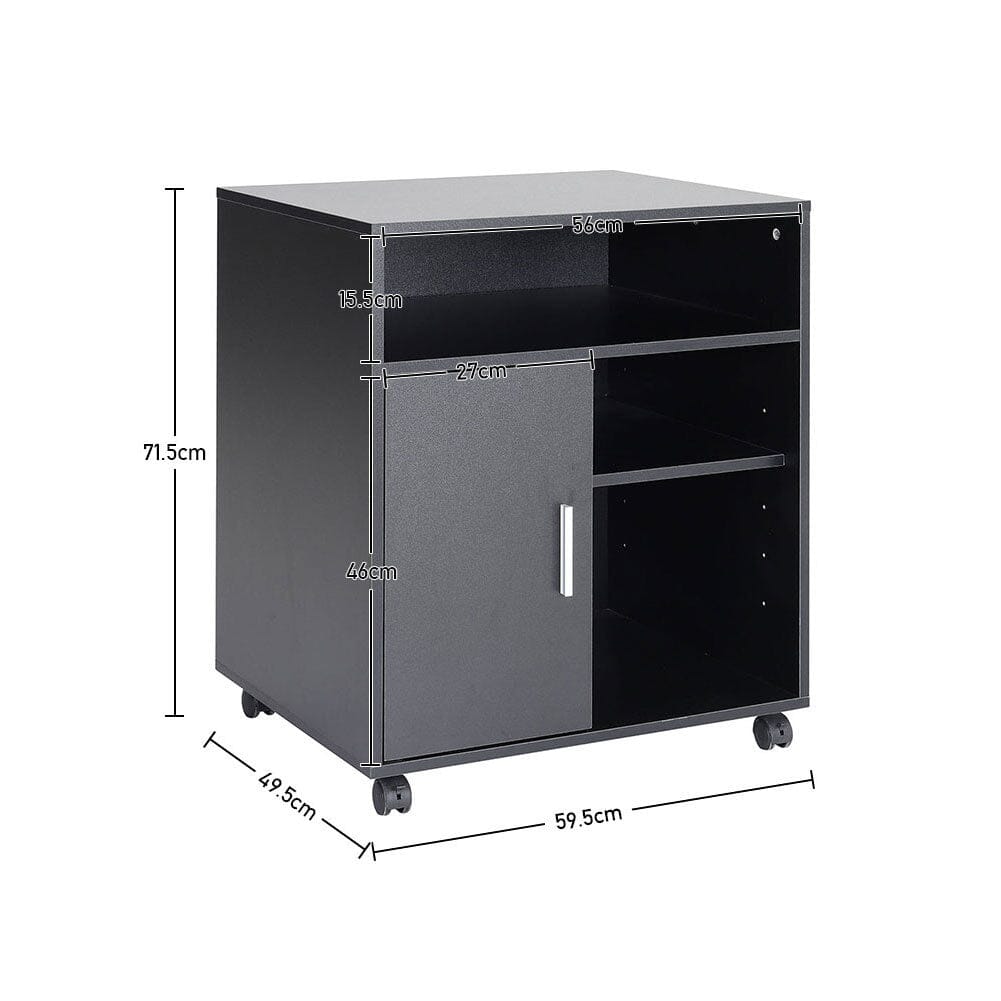 Black Printer Stand with Cabinet for Medium to Large Printers Living and Home
