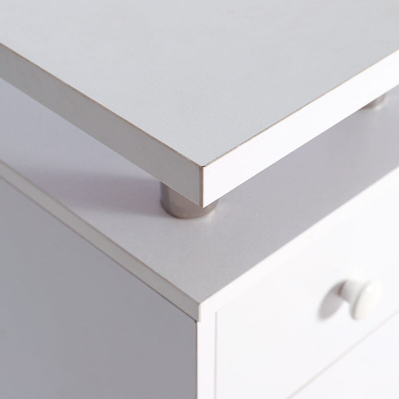 120cm Wide White Professional Manicure Table on Wheels with 8 Drawer Dressing Tables Living and Home
