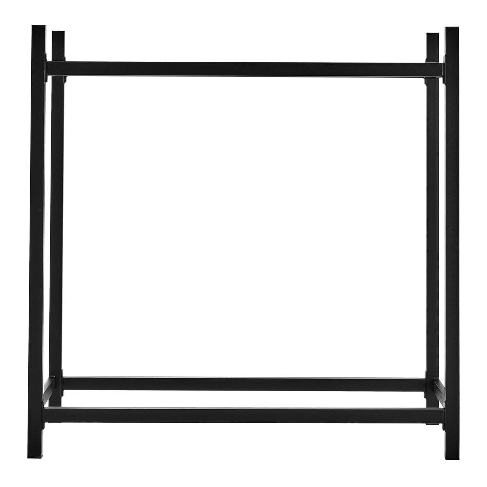 122cm W Iron Black Firewood Logs Holder Indoor Outdoor Log Racks Living and Home