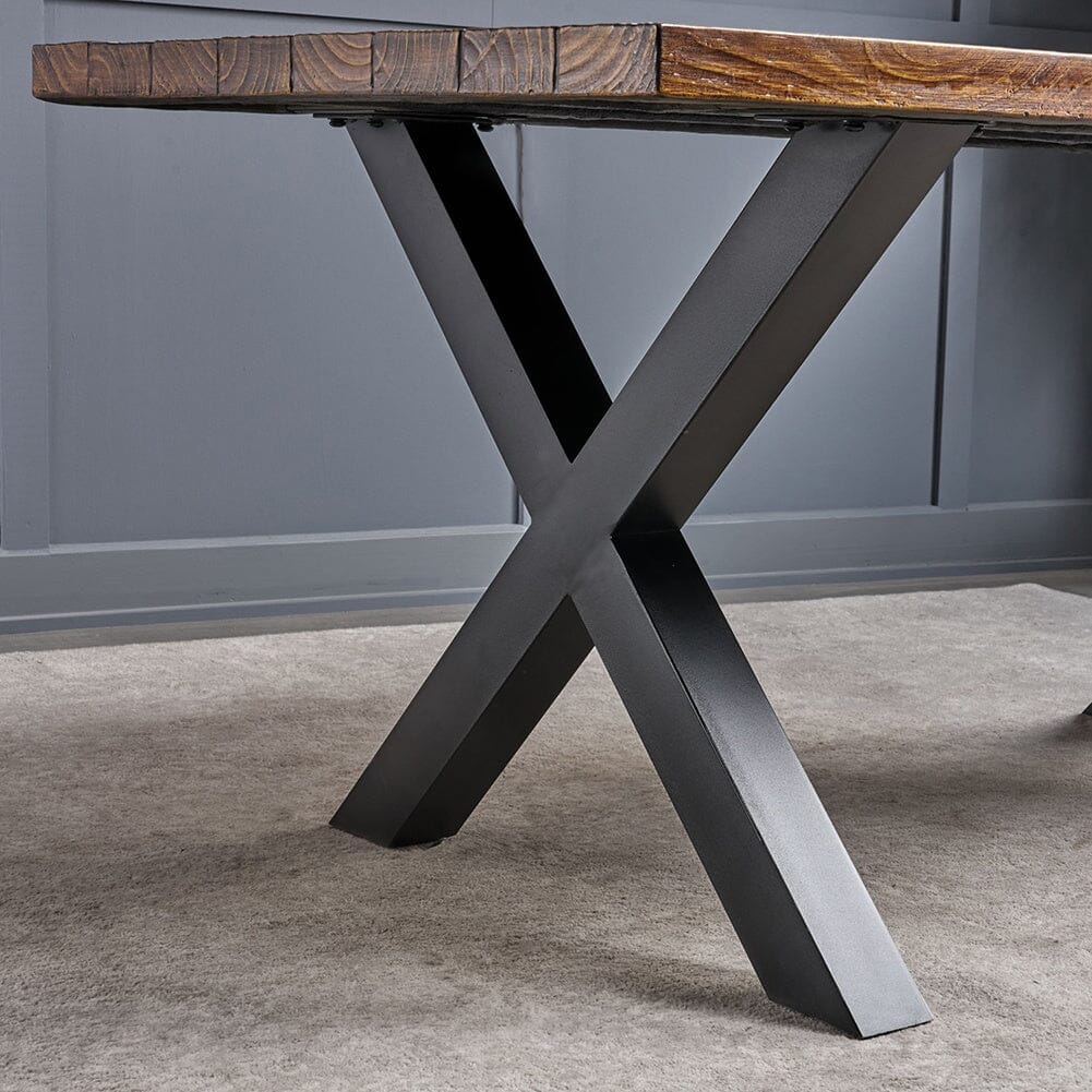 Industrial Metal X-Shaped Legs for Tables Desks for DIY Set of 2 Living and Home