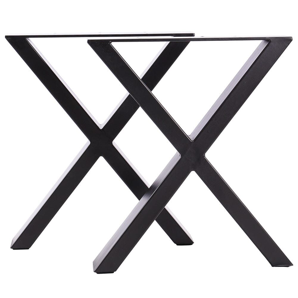 Industrial Metal X-Shaped Legs for Tables Desks for DIY Set of 2 Living and Home