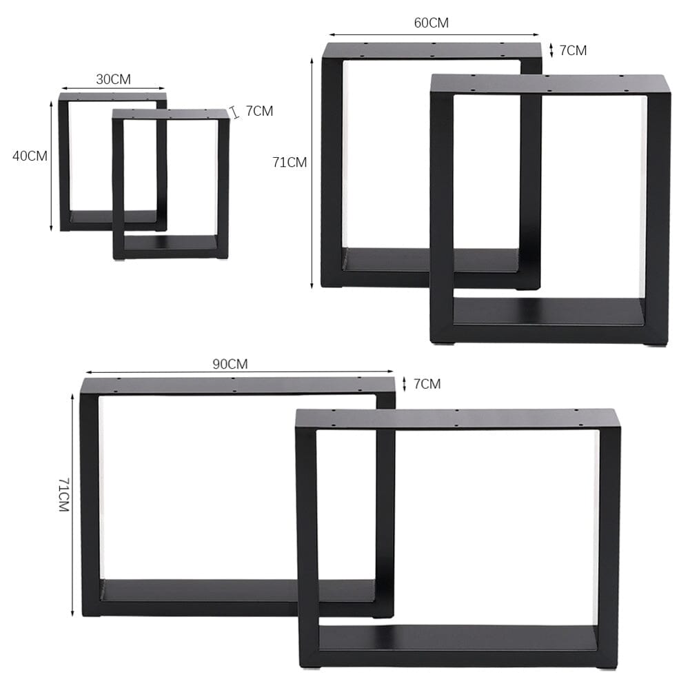 Industrial Heavy Duty Rectangular Iron Table Legs Living and Home