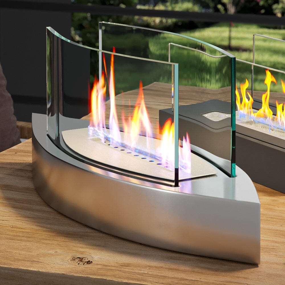Unique Smokeless Stainless Steel Tabletop Ethanol Fireplace Living and Home