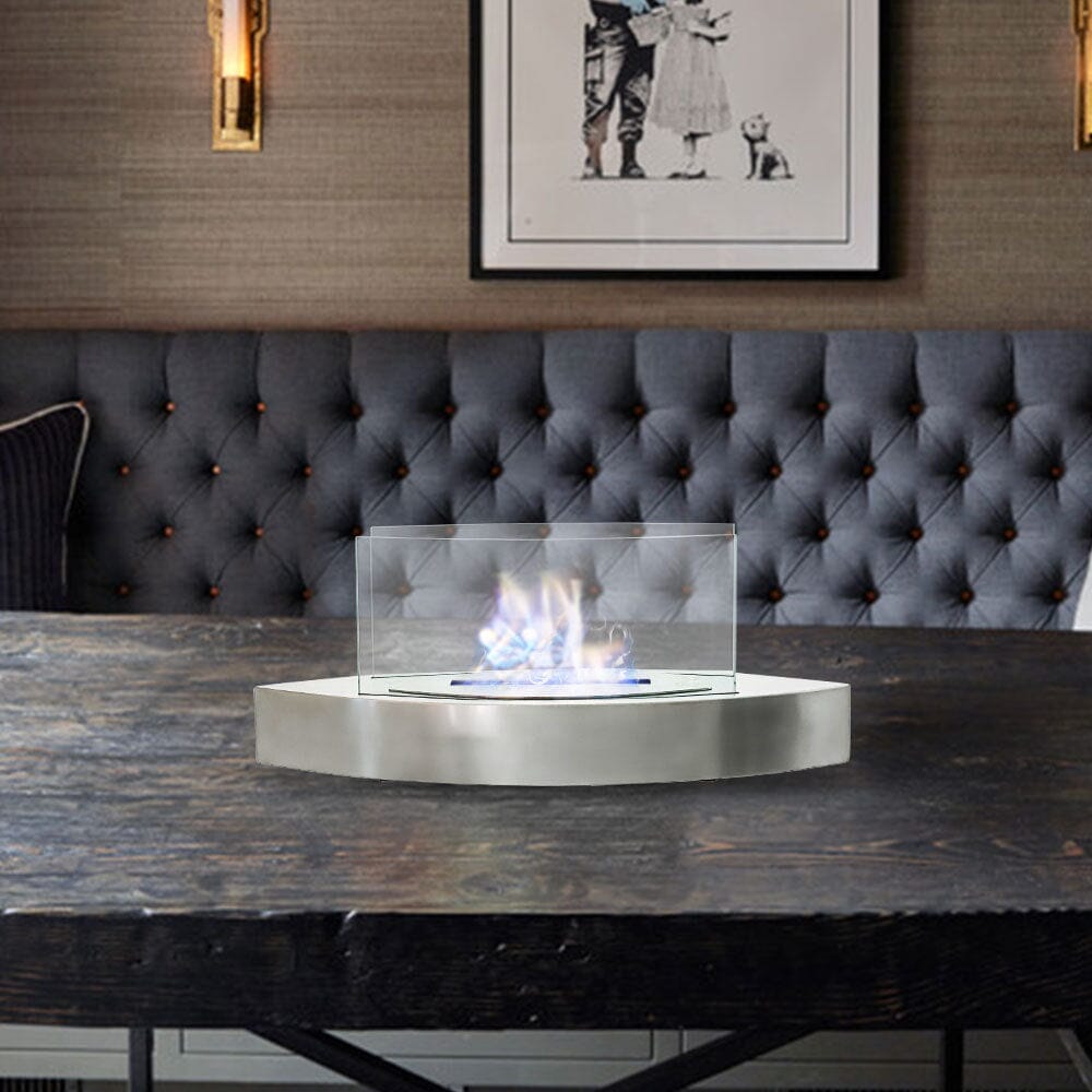 Unique Smokeless Stainless Steel Tabletop Ethanol Fireplace Living and Home