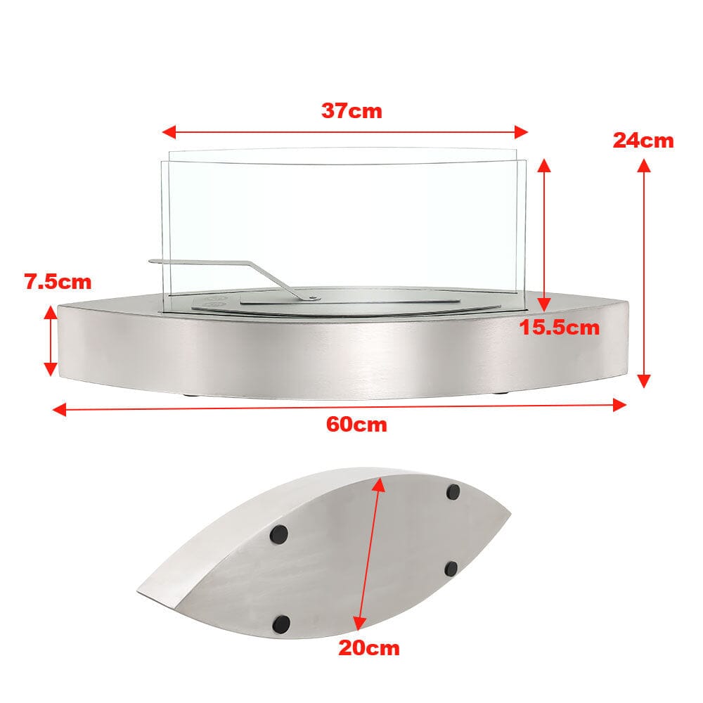Unique Smokeless Stainless Steel Tabletop Ethanol Fireplace Living and Home