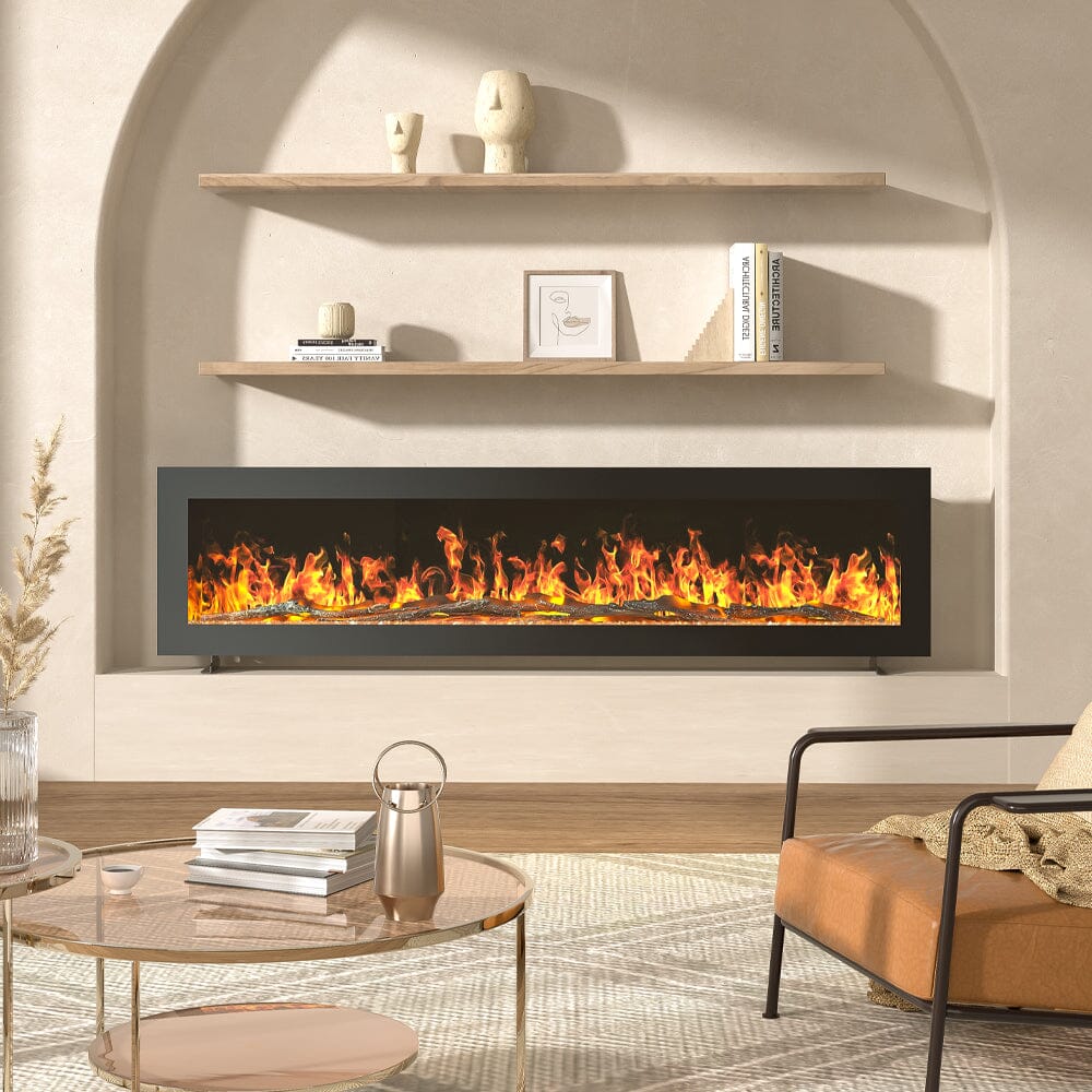 40/50/60 Inch Efficient Wall Mounted Electric Fireplace 1800W Floorstanding Fireplaces Wall Mounted Fireplaces Living and Home