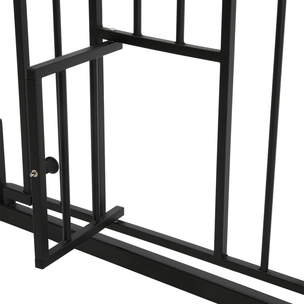 Pet Safety Gate Stair Pressure Fit with Lockable Cat Flap Pet Gates Living and Home