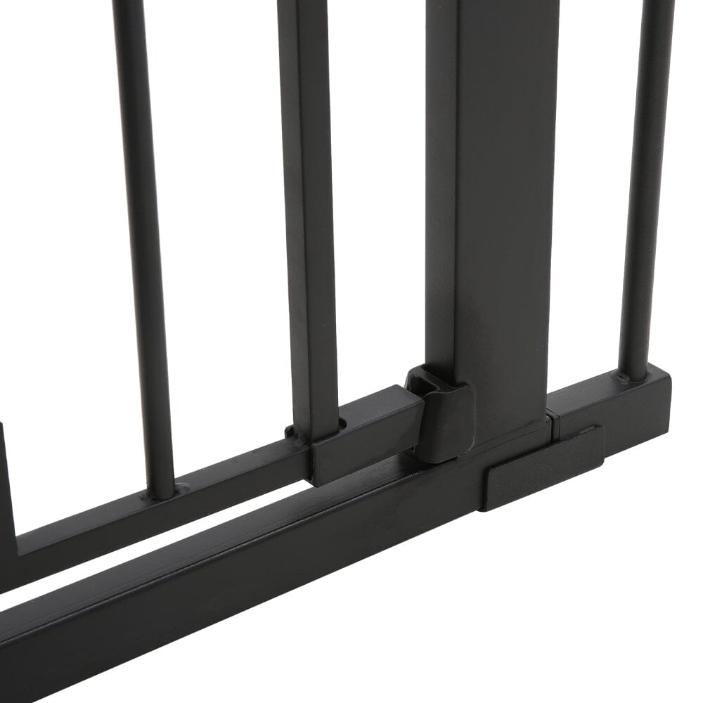 Pet Safety Gate Stair Pressure Fit with Lockable Cat Flap Pet Gates Living and Home
