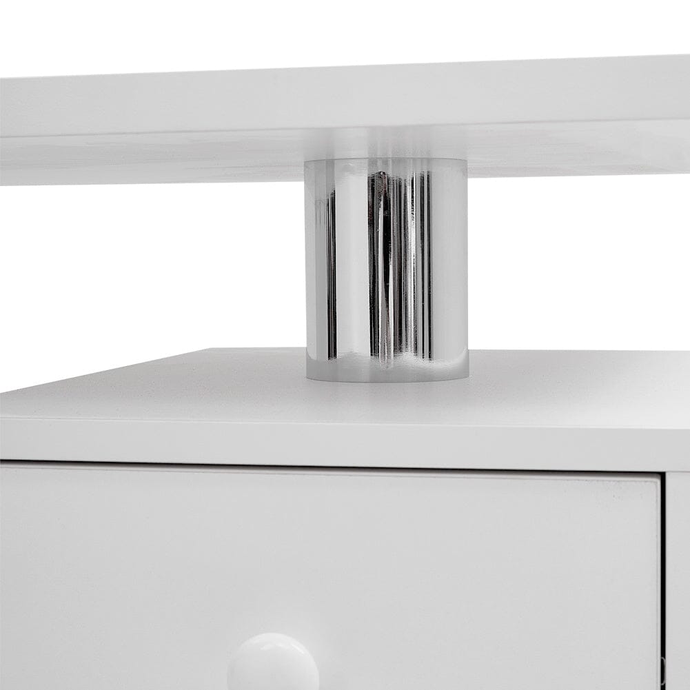 Professional Manicure Table Beauty Salon Nail Station with on Wheels 4 Drawers Dressing Tables Living and Home