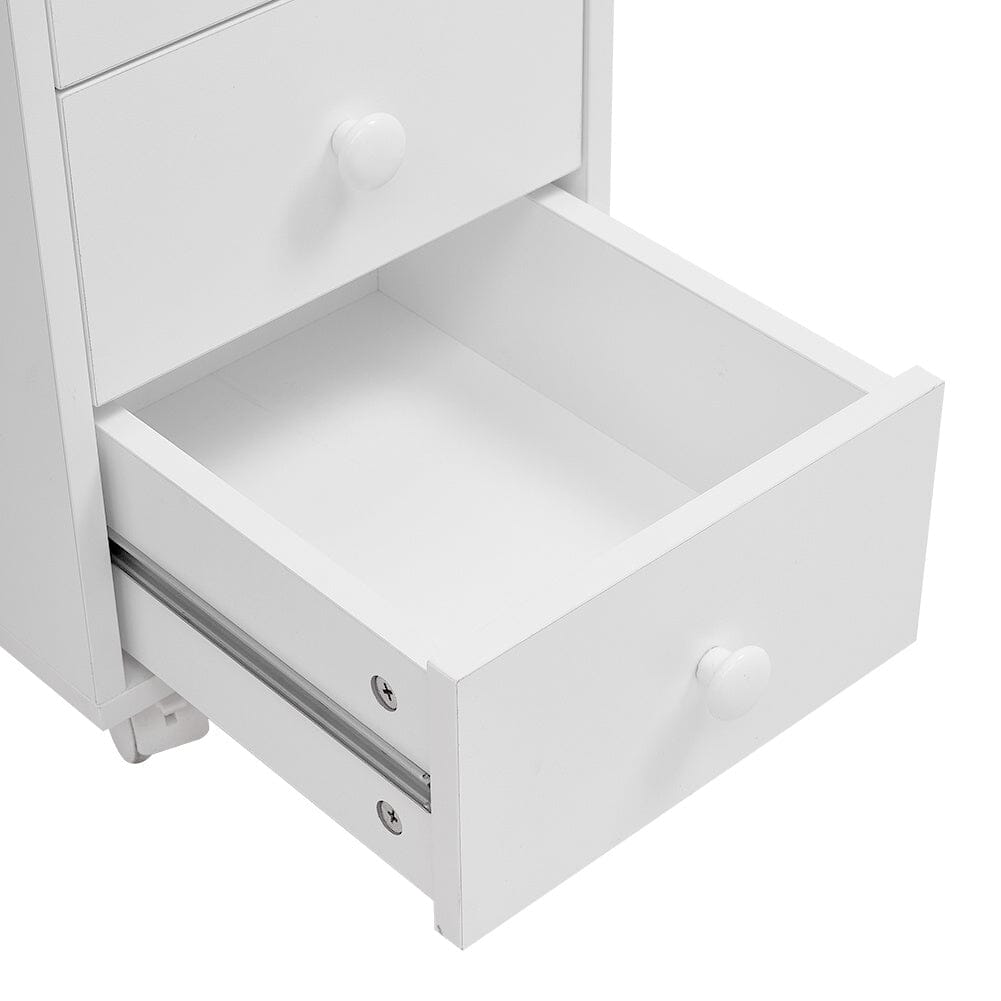 Professional Manicure Table Beauty Salon Nail Station with on Wheels 4 Drawers Dressing Tables Living and Home