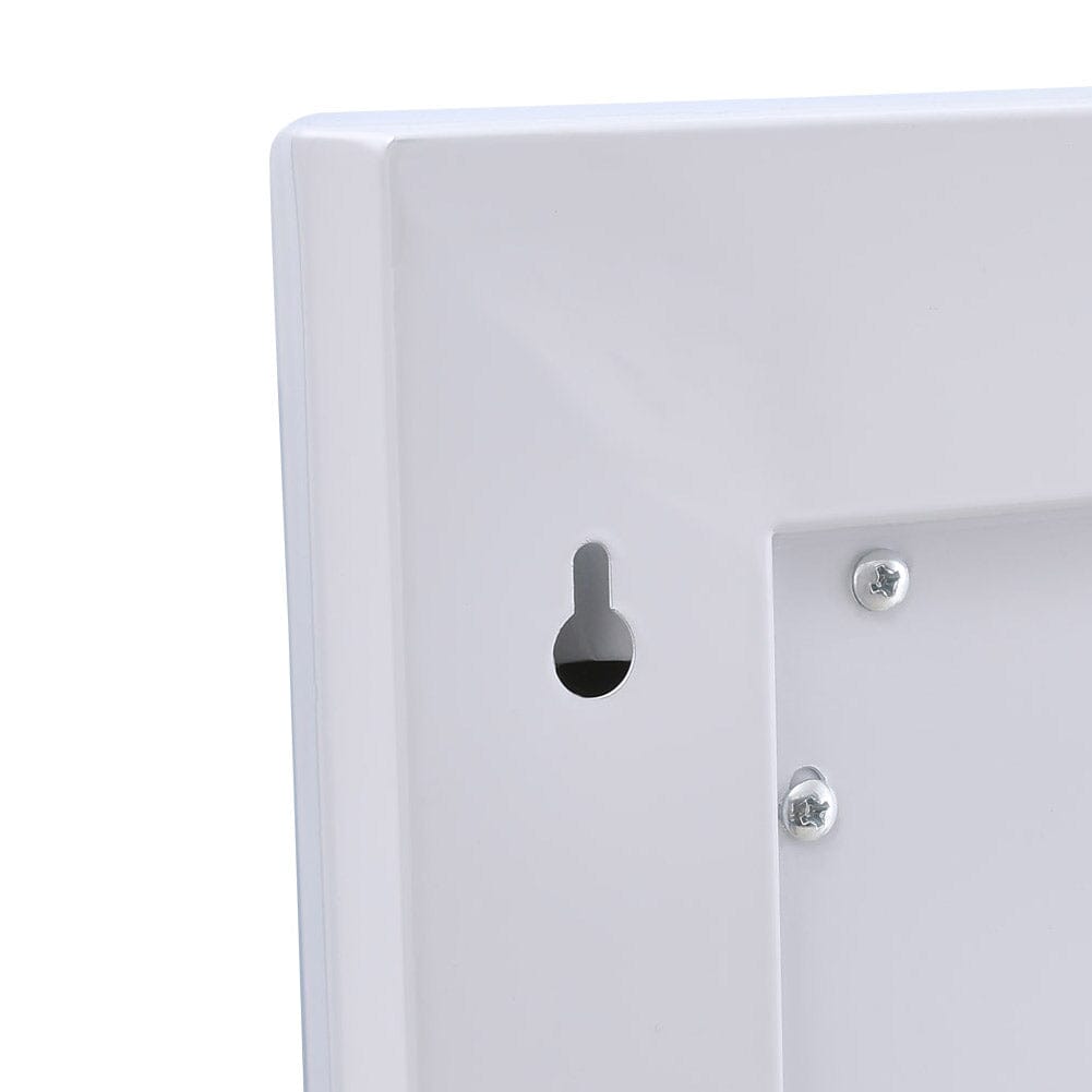 Large Rectangular Frameless Anti-Fog LED Vanity Mirror with Clock Bathroom Mirrors Living and Home