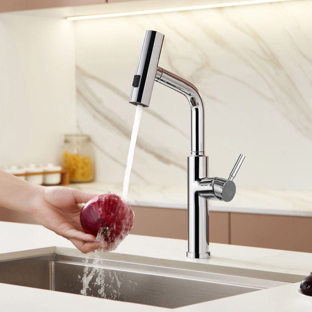 Retractable Pulldown Kitchen Mixer Faucet 2 Function Spout Faucets Kitchen Taps Living and Home