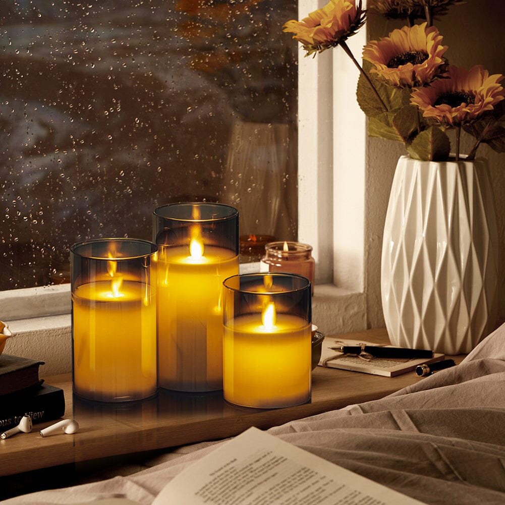 Elegant LED Remote-Controlled Flameless Candle Set Living and Home