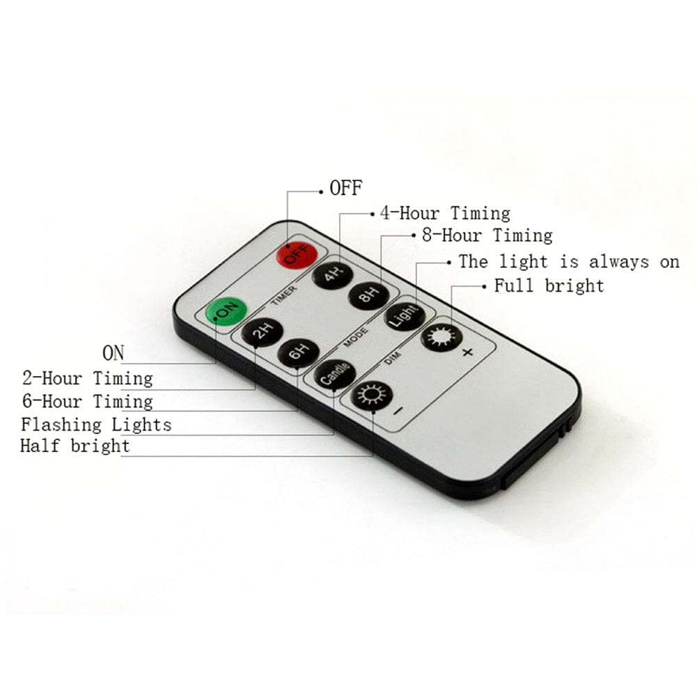 Luxe LED Flickering Flame Candle Set with Remote Living and Home