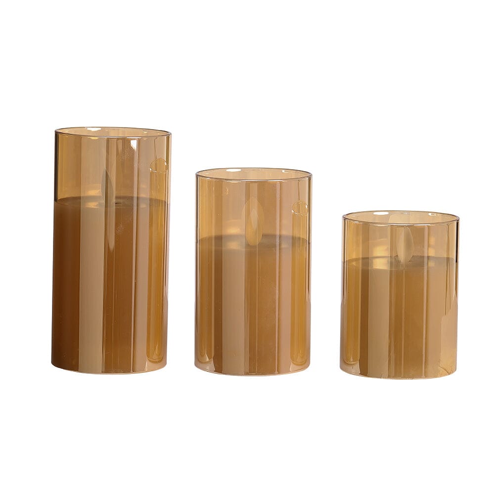 Luxe LED Flickering Flame Candle Set with Remote Living and Home