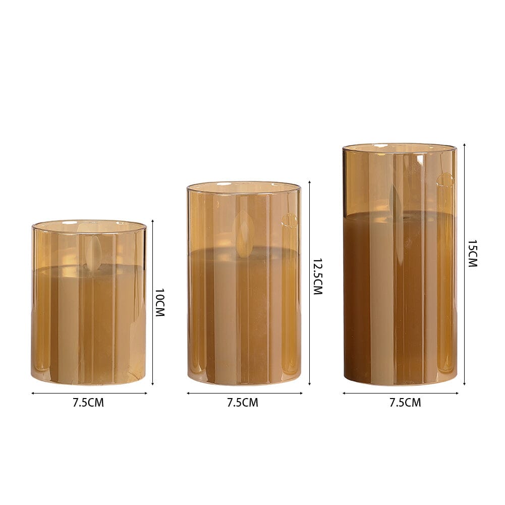Luxe LED Flickering Flame Candle Set with Remote Living and Home