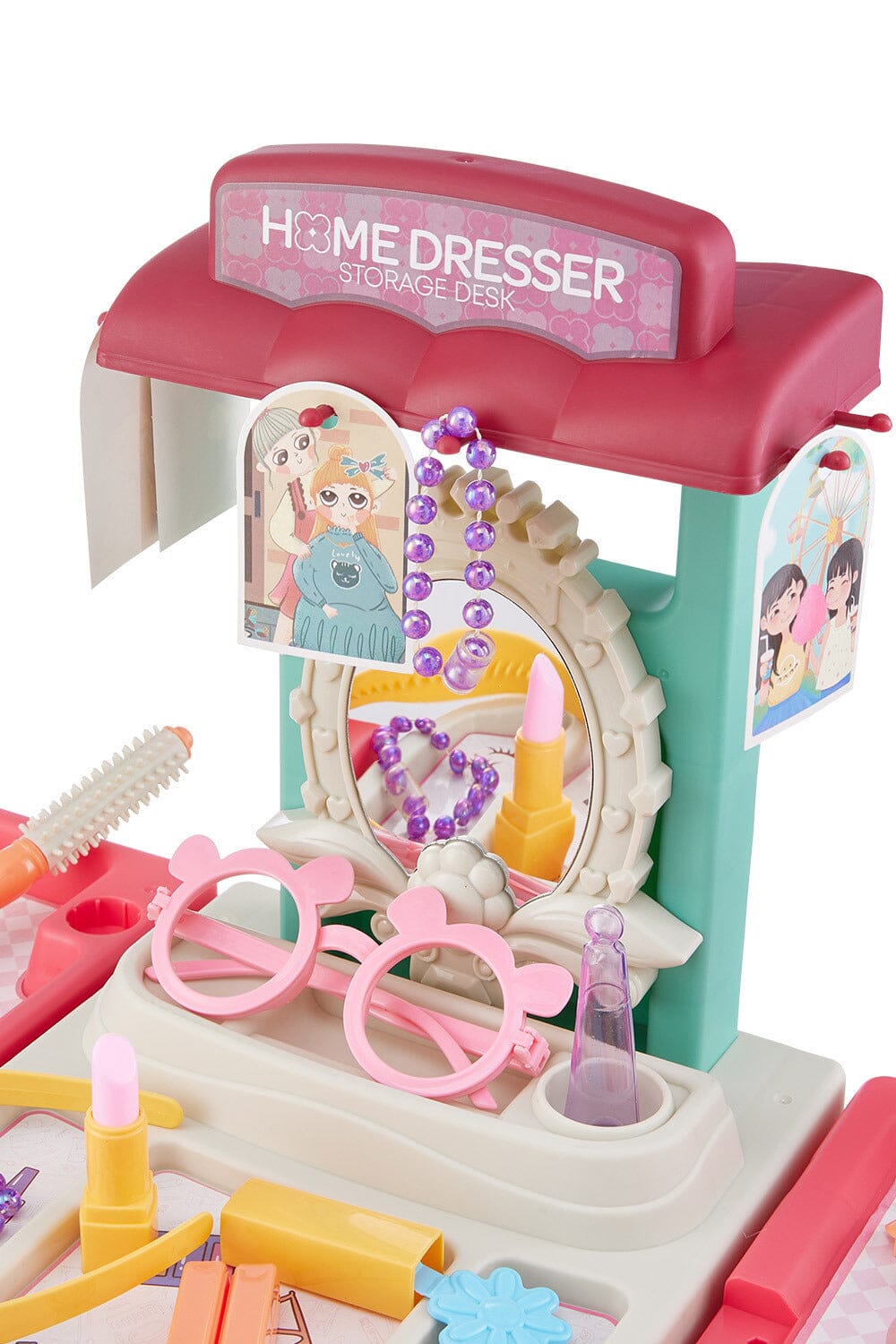 Fun Bucket-Shaped Toy Storage Vanity Table Living and Home