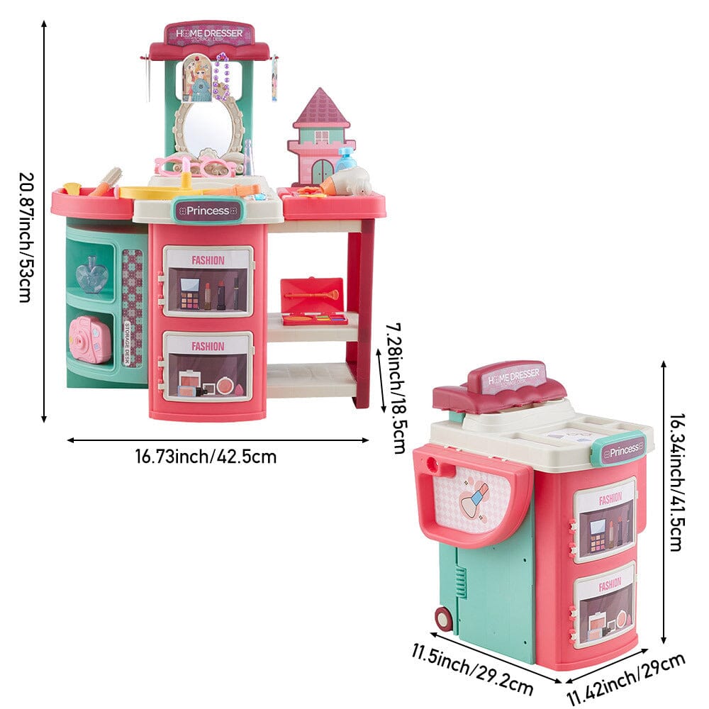 Fun Bucket-Shaped Toy Storage Vanity Table Living and Home