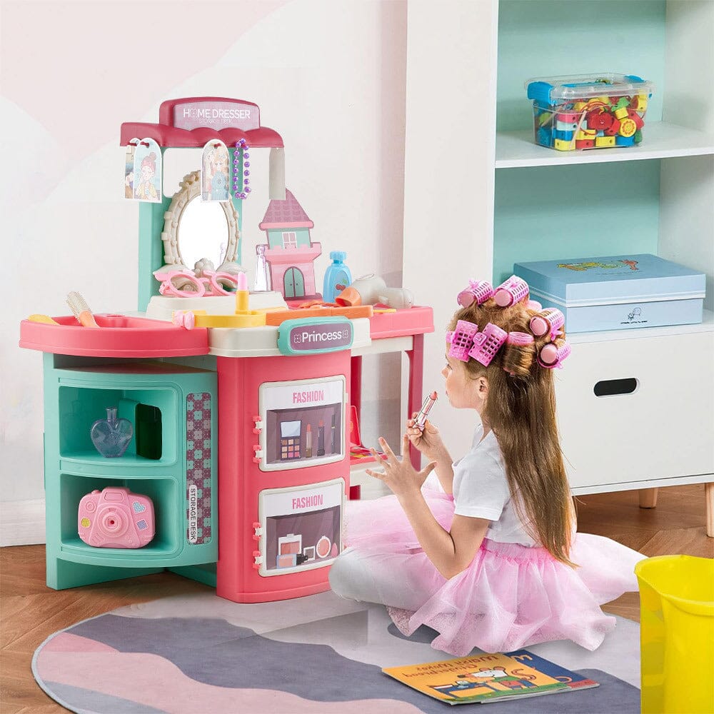 Fun Bucket-Shaped Toy Storage Vanity Table Living and Home