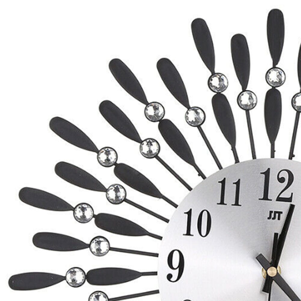 3D Silent Drop Shape Metal Wall Clock with Crystal Wall Decoration Wall Clocks Living and Home