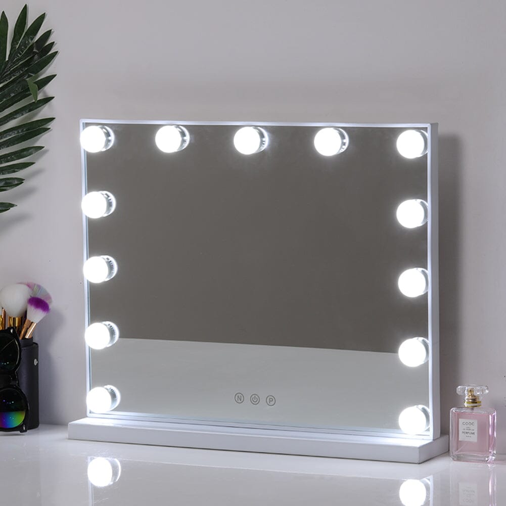52cm WFashion Vanity Hollywood Mirror with LED Light & Touch Dimmable Bulb LED Make Up Mirrors Living and Home